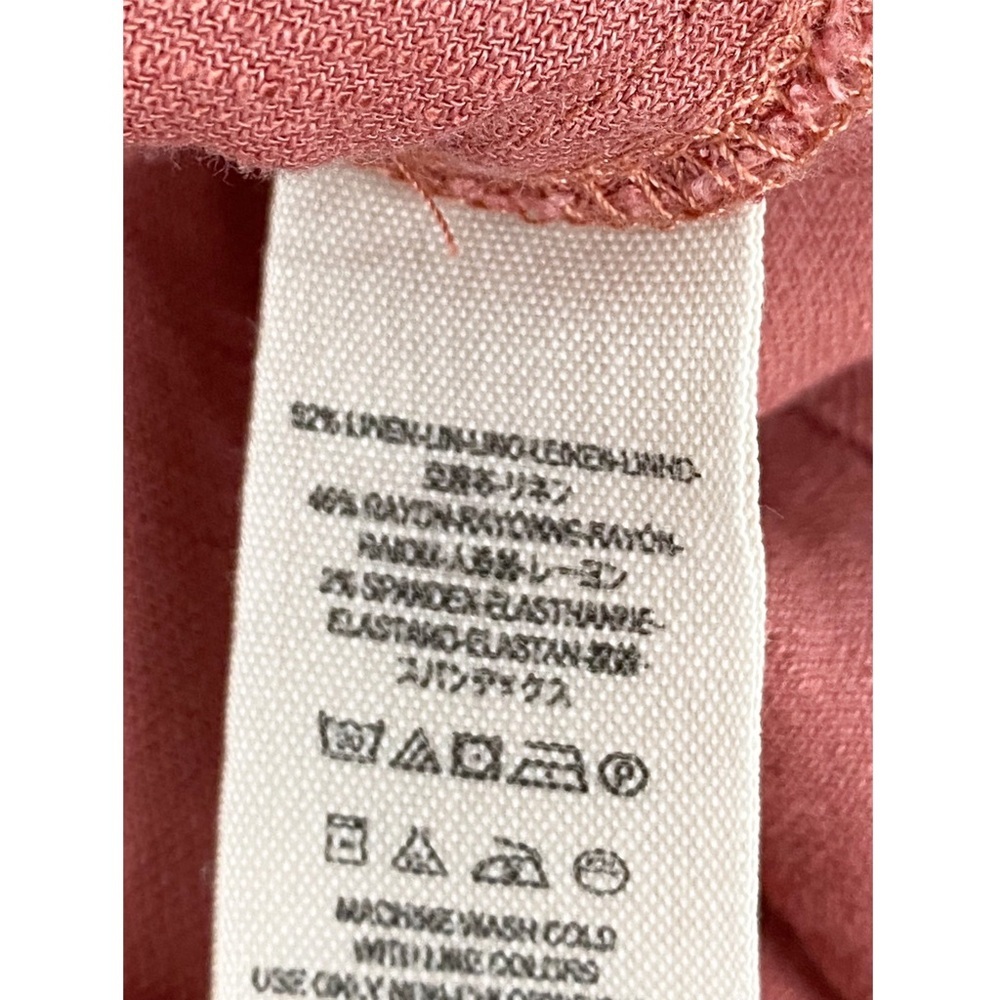 Free People Moonshine Linen Blend Sleeveless Pintuck Mini Dress, Salmon Pink - S - Picture 10 of 10